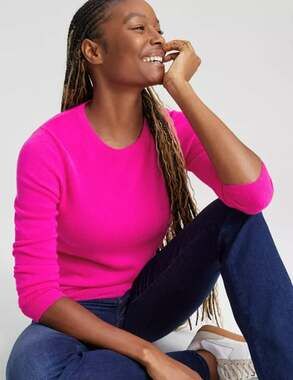 NWT Charter Club Hot Pink Cashmere Sweater Size M